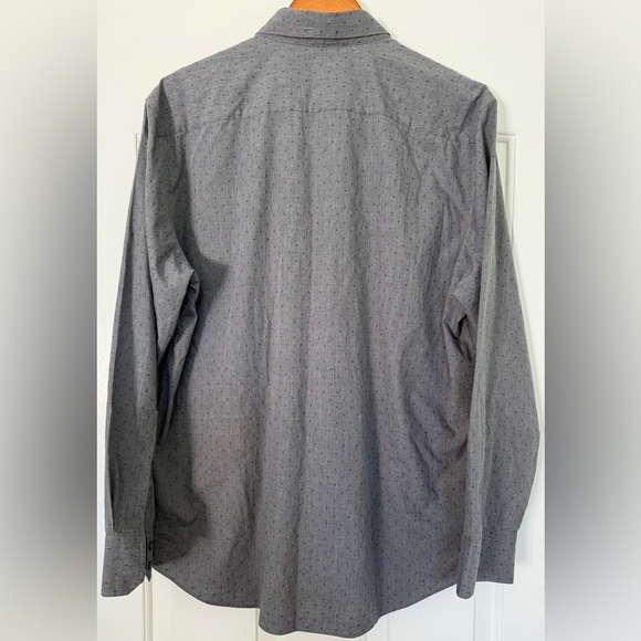 Zachary Prell Men’s XL Shirt Gray Polka Dot 100% Cotton Long Sleeve - Picture 8 of 10